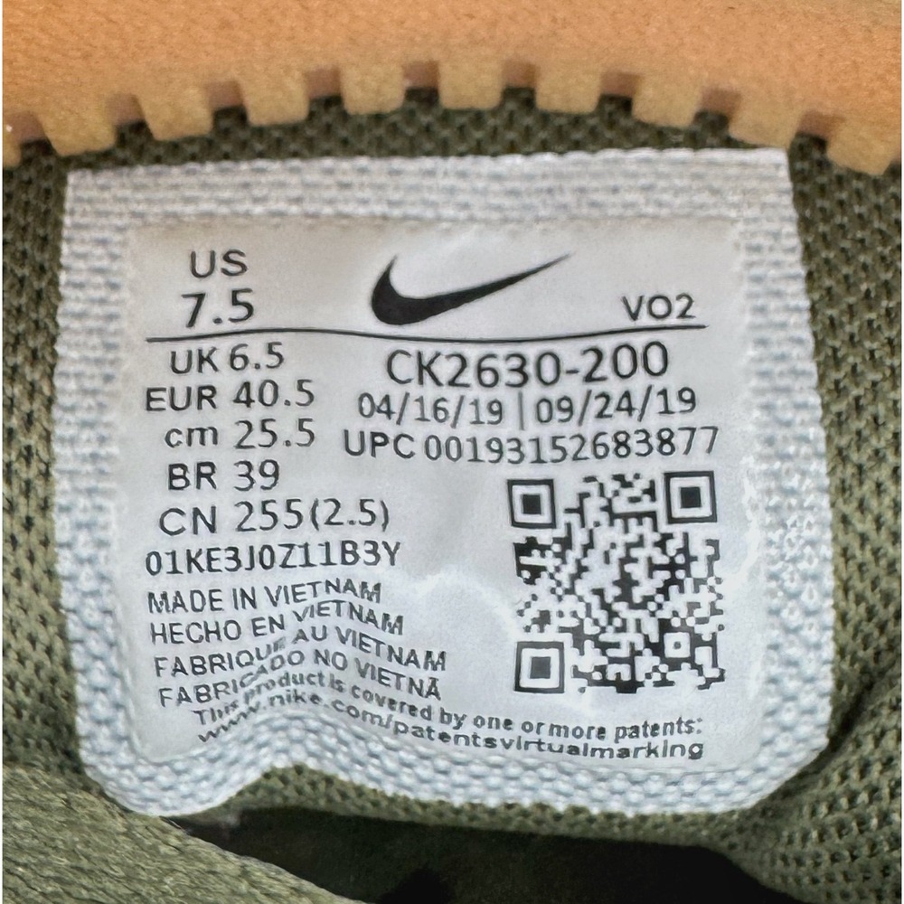 Nike Shoes Men Size 7.5 Air Force 1 Low Gore-Tex Medium Olive Waterproof Sneaker - Picture 8 of 8